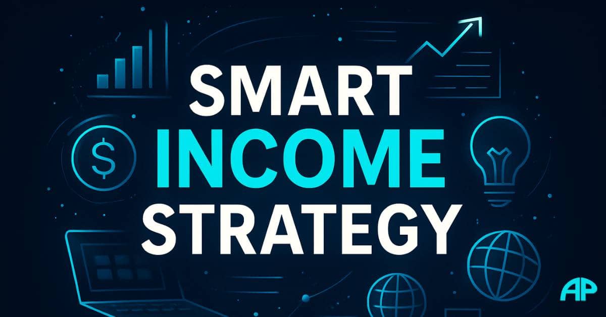 Best Affiliate Marketing Business Model Smart Income Strategy visual showing the best affiliate marketing business model with digital icons and glowing highlights