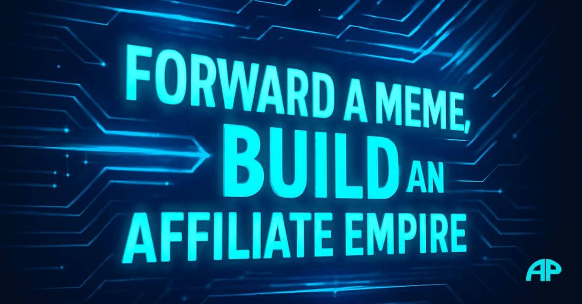 Building an affiliate empire – Forward a meme, build an online business empire with digital actions.