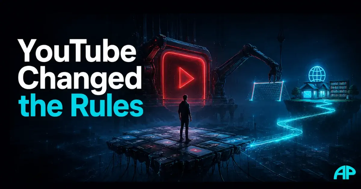 YouTube monetization rules changing as a creator watches the platform move the goalposts towards an independently owned website.